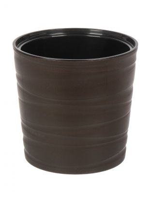 Кашпо пластик, 8 л, 26х25 см, универсальное, темно-коричневое, Модерн Мини, КШ-9539