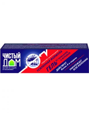 Инсектицид Усиленная формула, от муравьев и тараканов, гель, 50 г, Чистый Дом