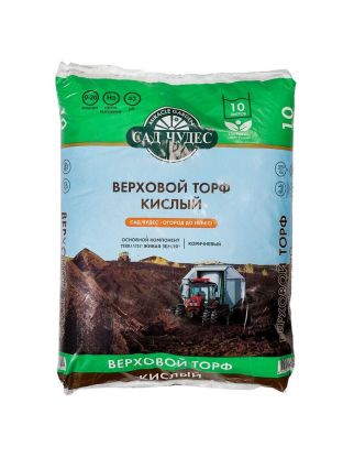 Грунт Торф верховой кислый, 10 л, Сад чудес