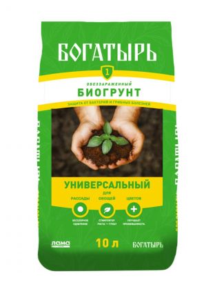 Грунт Богатырь, для рассады, 10 л, Лама Торф