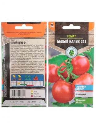 Семена Томат, Белый Налив, 0.3 г, цветная упаковка, Тимирязевский питомник