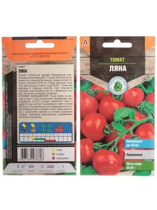 Семена Томат, Ляна, 0.1 г, цветная упаковка, Тимирязевский питомник