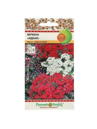 Семена Цветы, Вербена, Идеал, 0.2 г, смесь, цветная упаковка, Русский огород