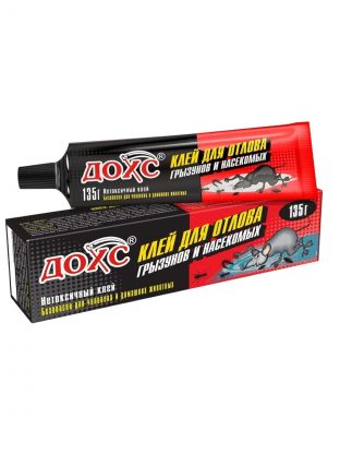 Родентицид Дохс, от грызунов и насекомых, клей, 135 г