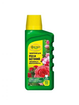 Удобрение Цветочное Счастье, для роз и бегоний, минеральное, жидкость, 285 мл, Фаско