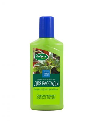 Удобрение для рассады, органоминеральное, жидкость, 250 мл, Добрая сила