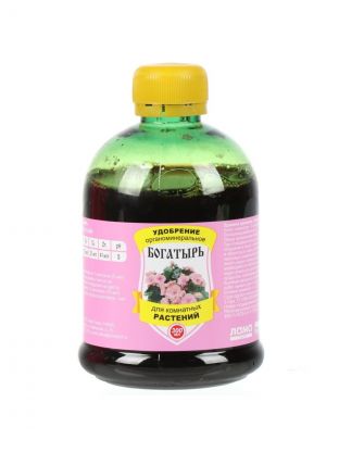 Удобрение Богатырь, для комнатных растений, органоминеральное, жидкость, 300 мл, Лама Торф