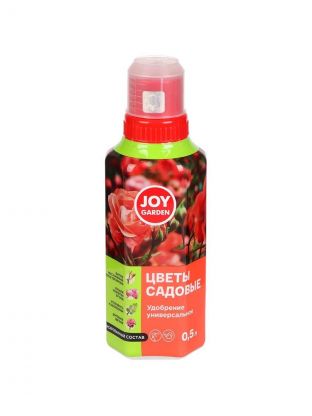 Удобрение Цветы Садовые, универсальное, минеральное, жидкость, 500 мл, Joy