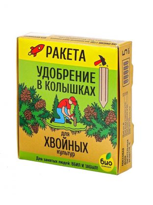 Удобрение Ракета, для хвойных, минеральное, колышки, 420 г, Био-комплекс