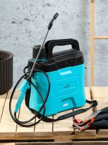 Опрыскиватель садовый аккумуляторный, Kalipso, 8 л, Li-ion, 2.5 А.ч, 3.7 В, пластик, KF-8C-1, синий