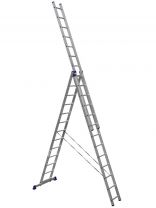 Лестница 3 секции, 13 ступеней, алюминий, 8.7 м, 150 кг, Alumet, 5313