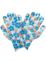 Перчатки полиэстер, без покрытия, без рисунка, цвет в ассортименте, Цветочек