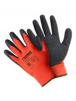 Перчатки полиэстер, латексный облив, без рисунка, размер 9 (L), надёжный захват скользких предметов, Fiberon