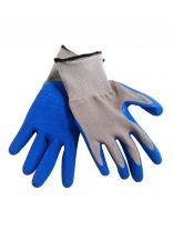 Перчатки полиэстер, нитриловый облив, без рисунка, цвет в ассортименте, Эконом