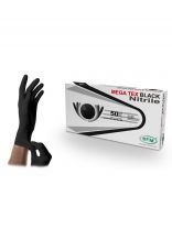 Перчатки нитриловые, размер M, сверхпрочные, 25 пар (50 штук), SFM, Mega Tex Black, Германия