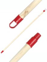 Черенок для щетки диаметр 20 мм, дерево, 110 см, 110-120 см, с резьбой, в ассортименте, Мультипласт, Евро Эконом, MPG7594