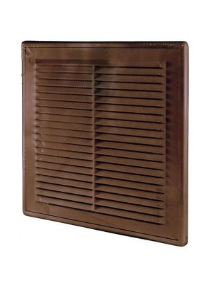 Решетка вентиляционная пластик, разъемная, 150х150 мм, с сеткой, коричневая, TDM Electric, 1515СР, SQ1807-0076