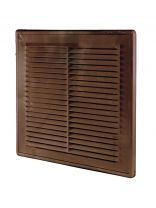 Решетка вентиляционная пластик, разъемная, 150х150 мм, с сеткой, коричневая, TDM Electric, 1515СР, SQ1807-0076