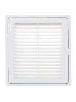 Решетка вентиляционная пластик, 150х150 мм, с сеткой, с дверцей, Event, 1515ДФ