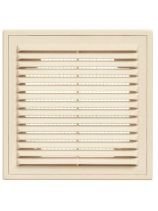 Решетка вентиляционная пластик, разъемная, 180х250 мм, с сеткой, слоновая кость, Viento, 1825ВР
