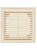 Решетка вентиляционная пластик, разъемная, 180х250 мм, с сеткой, слоновая кость, Viento, 1825ВР