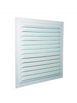 Решетка вентиляционная металл, 300х300 мм, с сеткой, белая, Viento, РМ3030