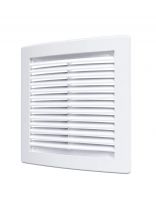 Решетка вентиляционная пластик, 340х340 мм, с сеткой, белая, ERA, 3434РЦ