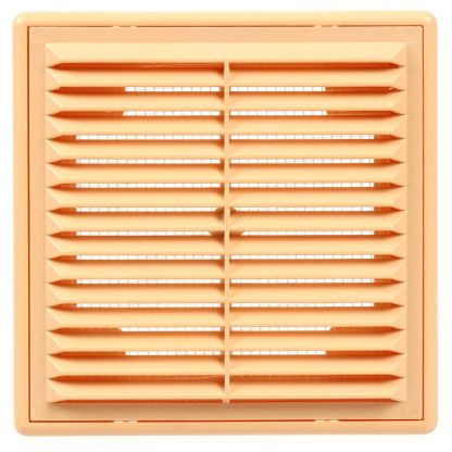 Решетка вентиляционная ABS пластик, разъемная, 150х150 мм, с сеткой, бежевая, Event, 1515Р