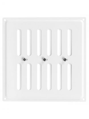 Решетка вентиляционная металл, регулируемая, 200х200 мм, белая, Event, 200х200ВРР
