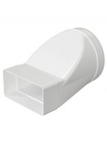 Переходник вентиляционный пластик, установочный диаметр 125 мм, 60х120 мм, ERA, 612СП12,5КП