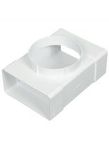 Тройник вентиляционный пластик, установочный диаметр 100 мм, 55х110 мм, Event, 55110 ТФ100П