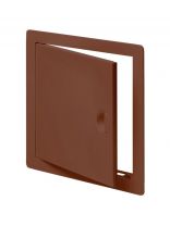 Лючок вентиляционный пластик, 230х230 мм, с ручкой, коричневый, Viento, ДР2020кор