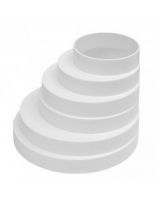 Переходник вентиляционный пластик, 100-160 мм, круглый, эксцентриковый универсальный D100/110/120/125/150/160, Viento, ВПУ10-16