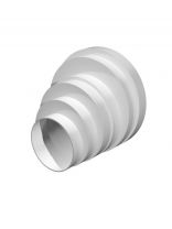 Переходник вентиляционный пластик, 80-160 мм, круглый, эксцентрический, ERA, ПУ16.15.12,5.12.10.8