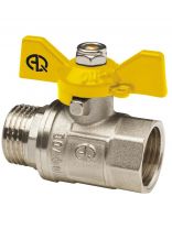 Кран для газа г-ш, 3/4", ручка-бабочка, AquaLink