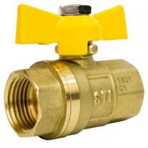 Кран для газа г-г, 1/2'', ручка-бабочка, STI