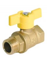 Кран для газа г-ш, 1", ручка-бабочка, БАЗ