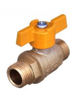 Кран для газа ш-ш, 3/4", ручка-бабочка, БАЗ