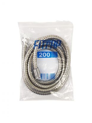 Шланг для душа, ПВХ, 2 м, полосатый, серый, Fittap