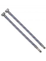 Подводка для воды М10-1/2"х0.3 м, пара, латунь, полимер, AquaLine