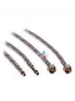 Подводка для воды М10-1/2"х0.6 м, пара, латунь, AquaLine