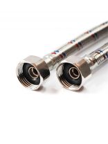 Подводка для воды 1/2"х0.6 м, г-г, нержавеющая сталь, Valfex