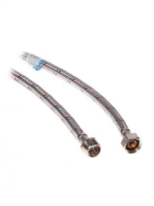 Подводка для воды 1/2"х0.3 м, г-ш, латунь, AquaLine