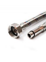 Подводка для воды М10-1/2"х0.6 м, пара, нержавеющая сталь, Valfex