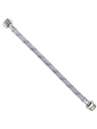 Подводка для воды 1/2"х1.2 м, г-ш, латунь, полимер, AquaLine