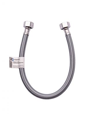 Подводка для воды 1/2"х2 м, г-г, сталь, полиамид, AquaLine