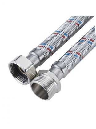 Подводка для воды 1/2"х0.6 м, г-ш, сталь, ELKA