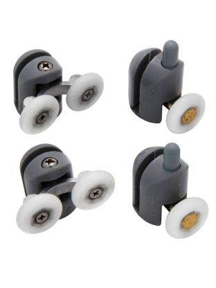 Ролики для душевой кабины 4 шт, одинарный нижний 2шт + двойной верхний 2шт, MasterProf, №1, ИС.131346