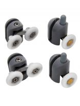 Ролики для душевой кабины 4 шт, одинарный нижний 2шт + двойной верхний 2шт, MasterProf, №1, ИС.131346