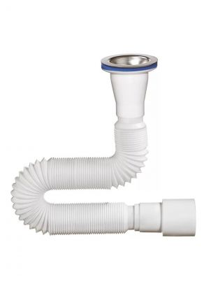 Сифон для мойки, 1400 мм, 63х40/50, полипропилен, с выпуском, Orio, А-6314